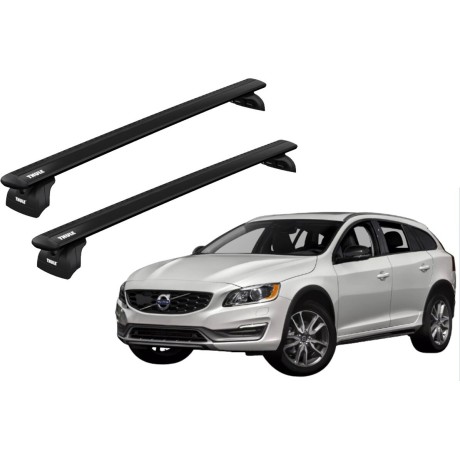 Barras THULE WingBar para autos VOLVO V60 Cross Country 2015 a 2018 negro
