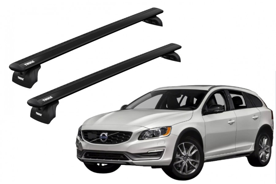 Barras THULE WingBar para autos VOLVO V60 Cross Country 2015 a 2018 negro