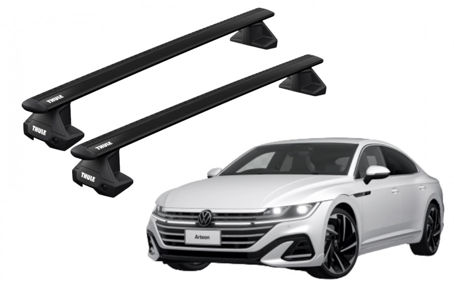 Barras THULE EVO WingBar para autos VOLKSWAGEN Arteon desde 2017 - 2023 negro