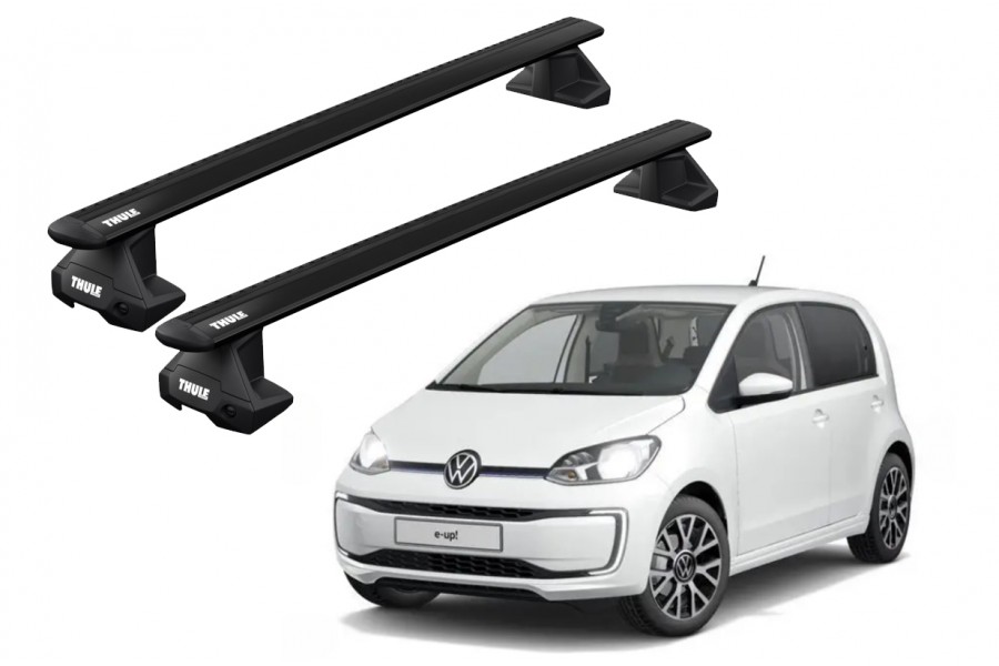 Barras THULE EVO WingBar para autos VOLKSWAGEN UP! desde 2012 negro