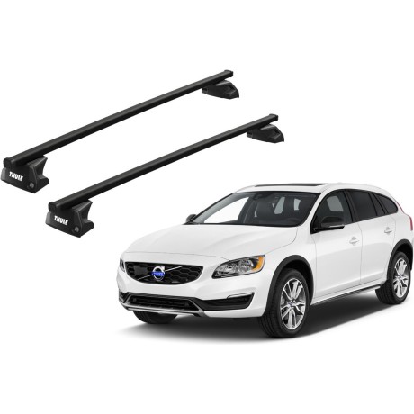 Barras THULE EVO SquareBar para autos VOLVO V60 2010 a 2018