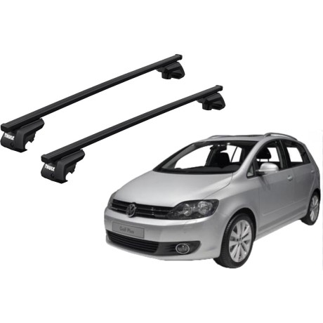 Barras THULE EVO SquareBar para autos VOLKSWAGEN Golf Plus 2009 a 2014