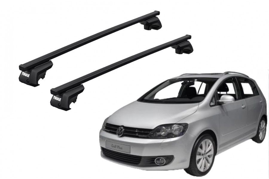 Barras THULE EVO SquareBar para autos VOLKSWAGEN Golf Plus 2009 a 2014