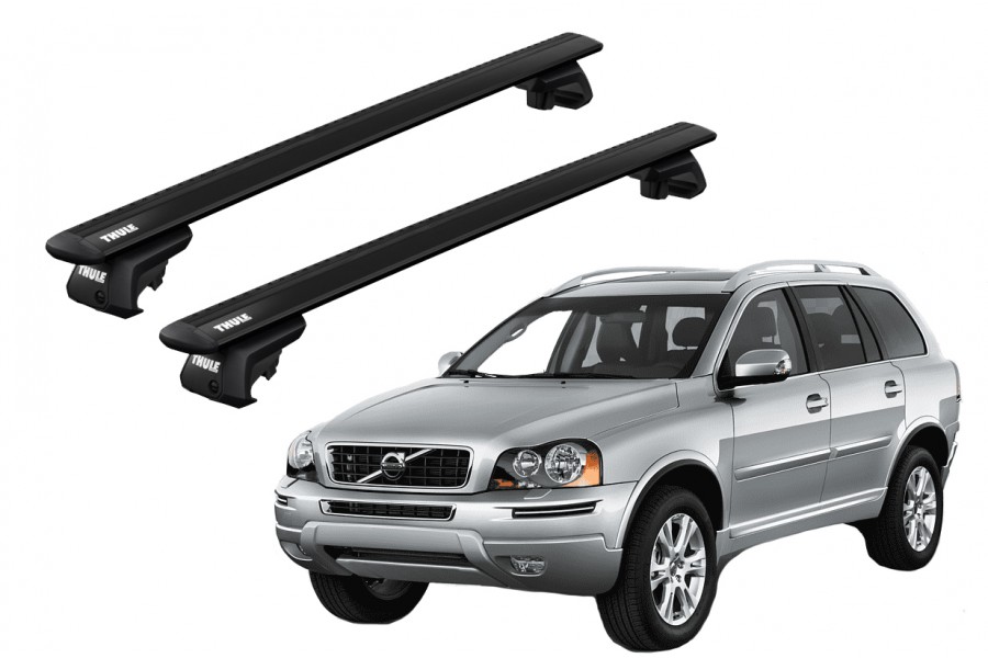 Barras THULE EVO WingBar para autos VOLVO XC90 2002 a 2014 negro