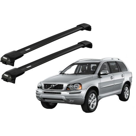 Barras THULE EDGE Flush para autos VOLVO XC90 2002 a 2014 negro