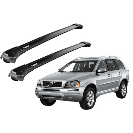 Barras THULE EDGE para autos VOLVO XC90 2002 a 2014 negro