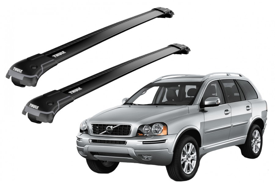 Barras THULE EDGE para autos VOLVO XC90 2002 a 2014 negro