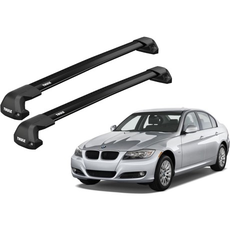 Barras THULE EDGE Flush para autos BMW 3-Series 2005 a 2011 negro