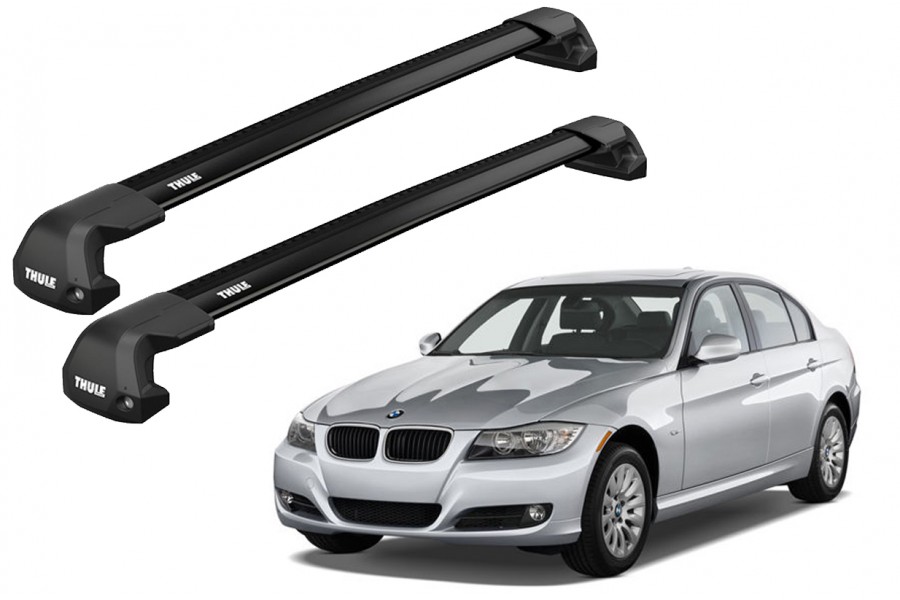 Barras THULE EDGE Flush para autos BMW 3-Series 2005 a 2011 negro