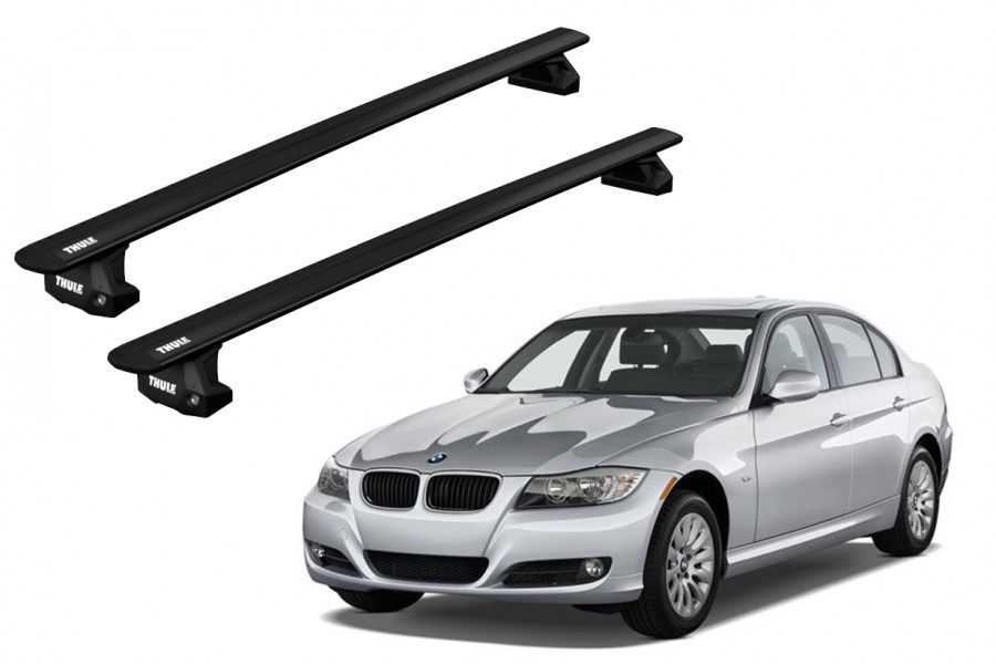 Barras THULE EVO WingBar para autos BMW 3-Series 2005 a 2011 negro