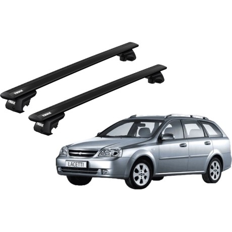 Barras THULE EVO WingBar para autos CHEVROLET Lacetti 2004 a 2011 negro