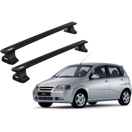 Barras THULE WingBar para autos CHEVROLET Aveo 2003 a 2011 negro