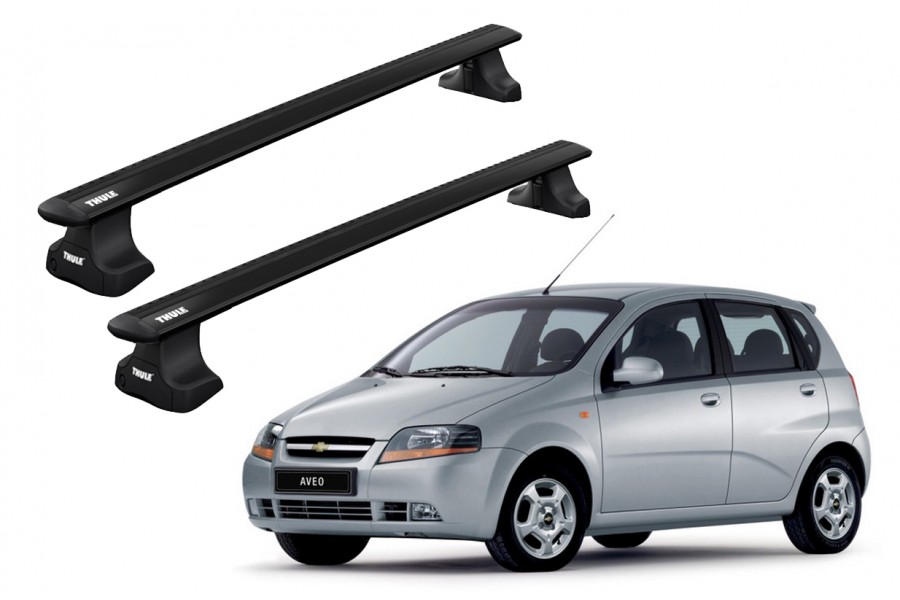 Barras THULE WingBar para autos CHEVROLET Aveo 2003 a 2011 negro