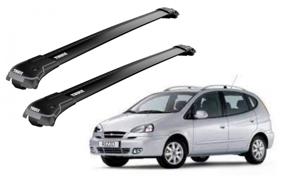 Barras THULE EDGE para autos CHEVROLET Rezzo 2000 a 2004 negro