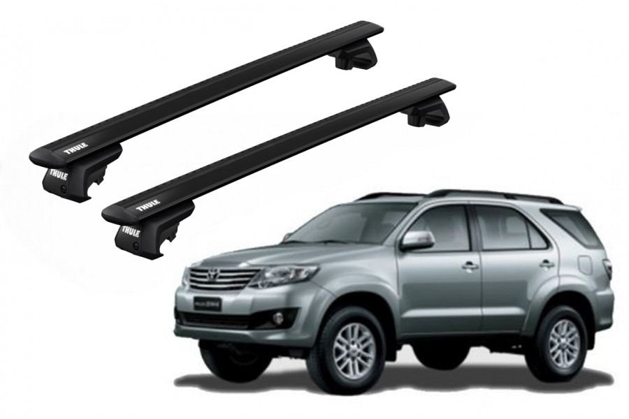 Barras THULE EVO WingBar para autos TOYOTA Hilux SW4 2006 a 2015 negro