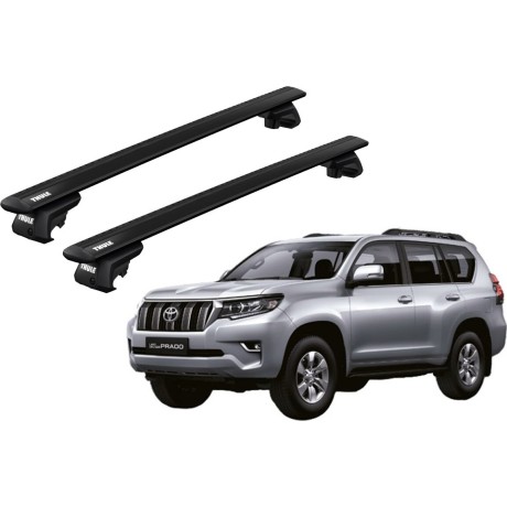 Barras THULE EVO WingBar para autos TOYOTA Land Cruiser desde 2003 negro