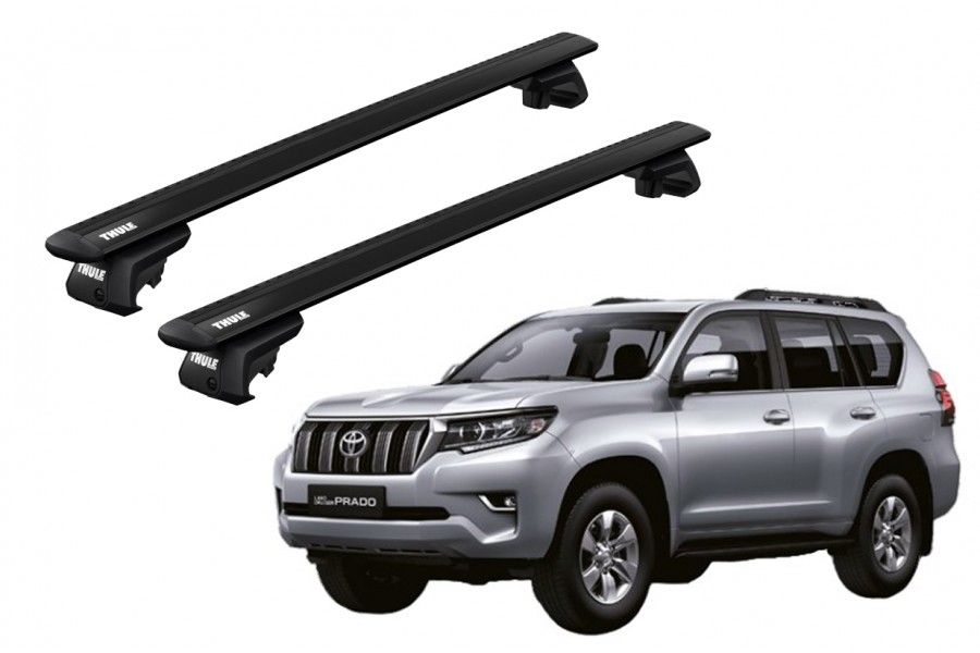 Barras THULE EVO WingBar para autos TOYOTA Land Cruiser desde 2003 negro