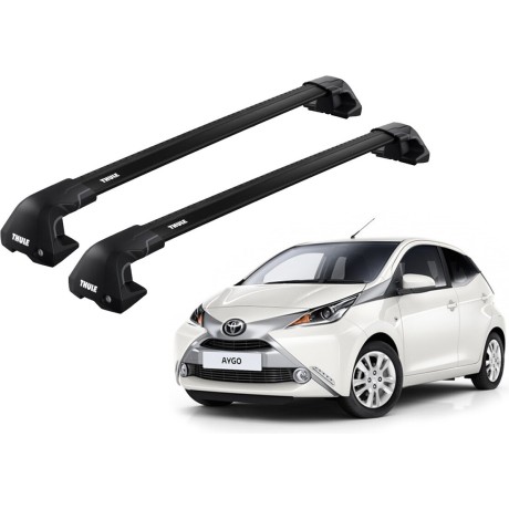 Barras THULE EDGE Flush para autos TOYOTA Aygo desde 2014-2021 negro
