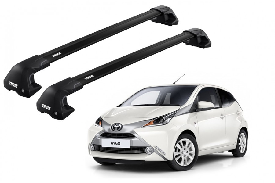 Barras THULE EDGE Flush para autos TOYOTA Aygo desde 2014-2021 negro