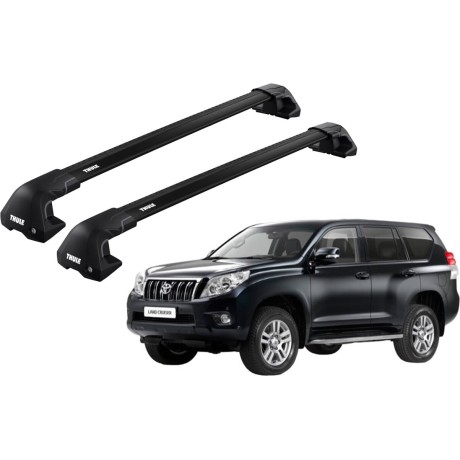 Barras THULE EDGE Flush para autos TOYOTA Land Cruiser 150 desde 2009-2023 negro