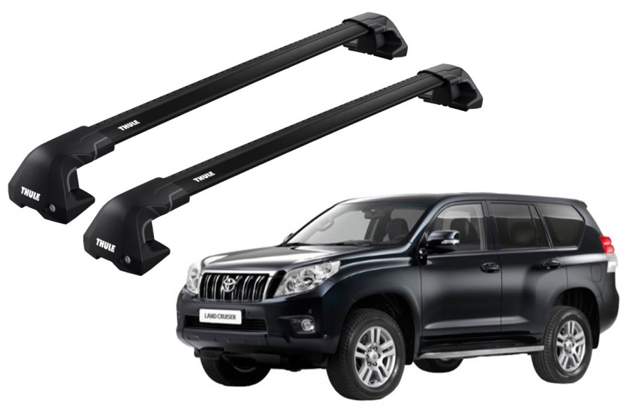 Barras THULE EDGE Flush para autos TOYOTA Land Cruiser 150 desde 2009-2023 negro