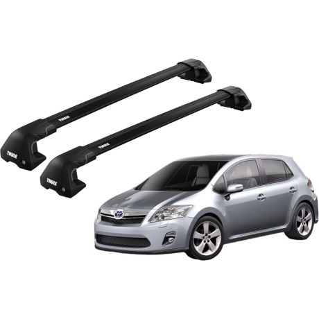 Barras THULE EDGE Flush para autos TOYOTA Auris 2006 a 2012 negro