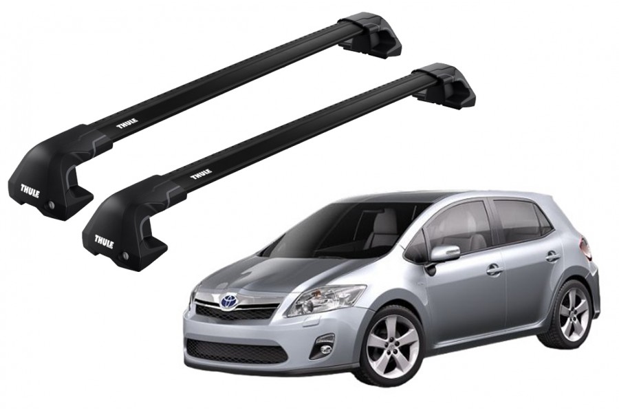 Barras THULE EDGE Flush para autos TOYOTA Auris 2006 a 2012 negro