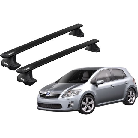 Barras THULE EVO WingBar para autos TOYOTA Auris 2006 a 2012 negro
