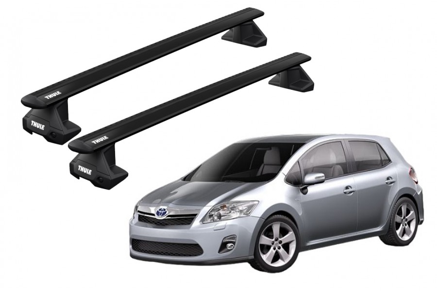 Barras THULE EVO WingBar para autos TOYOTA Auris 2006 a 2012 negro