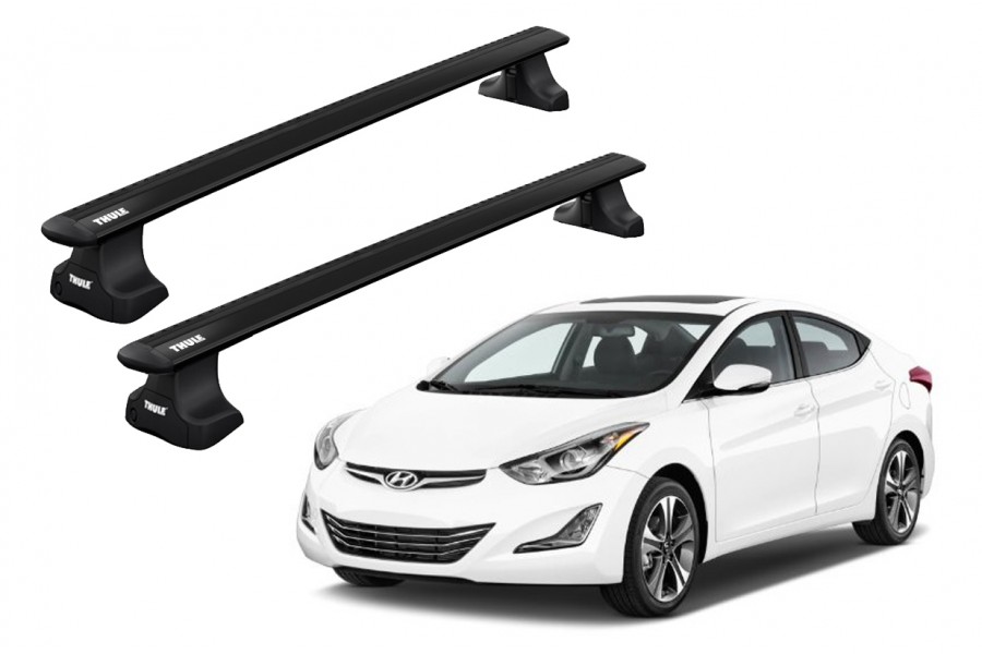 Barras THULE WingBar para autos HYUNDAI Avante 2011 a 2015 negro