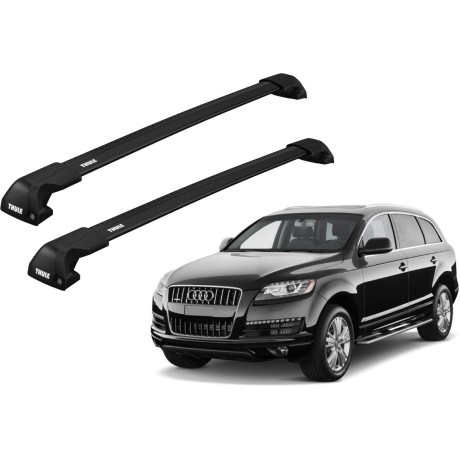 Barras THULE EDGE Flush para autos AUDI Q7 2006 a 2015 negro