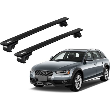 Barras THULE EVO WingBar para autos AUDI A4 Allroad 2008 a 2015 negro