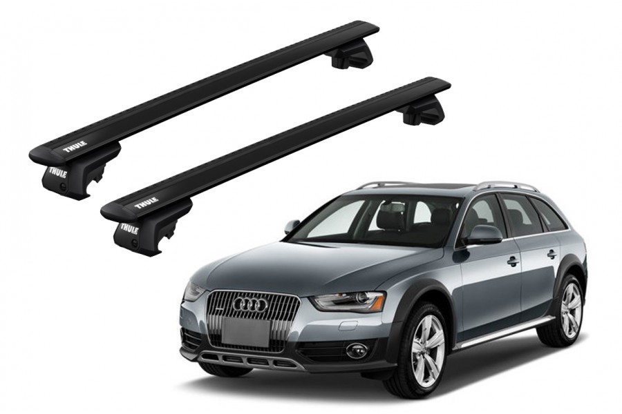 Barras THULE EVO WingBar para autos AUDI A4 Allroad 2008 a 2015 negro