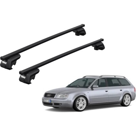 Barras THULE EVO SquareBar para autos AUDI A6 Allroad 2000 a 2005