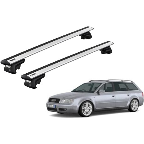 Barras THULE EVO WingBar para autos AUDI A6 Allroad 2000 a 2005