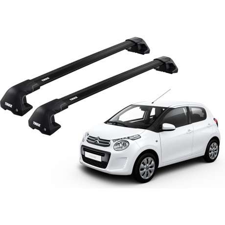 Barras THULE EDGE Flush para autos CITROEN C1 desde 2014 al 2021 negro
