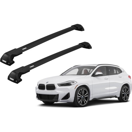 Barras THULE EDGE Flush para autos BMW X2 desde 2018 a 2023 negro