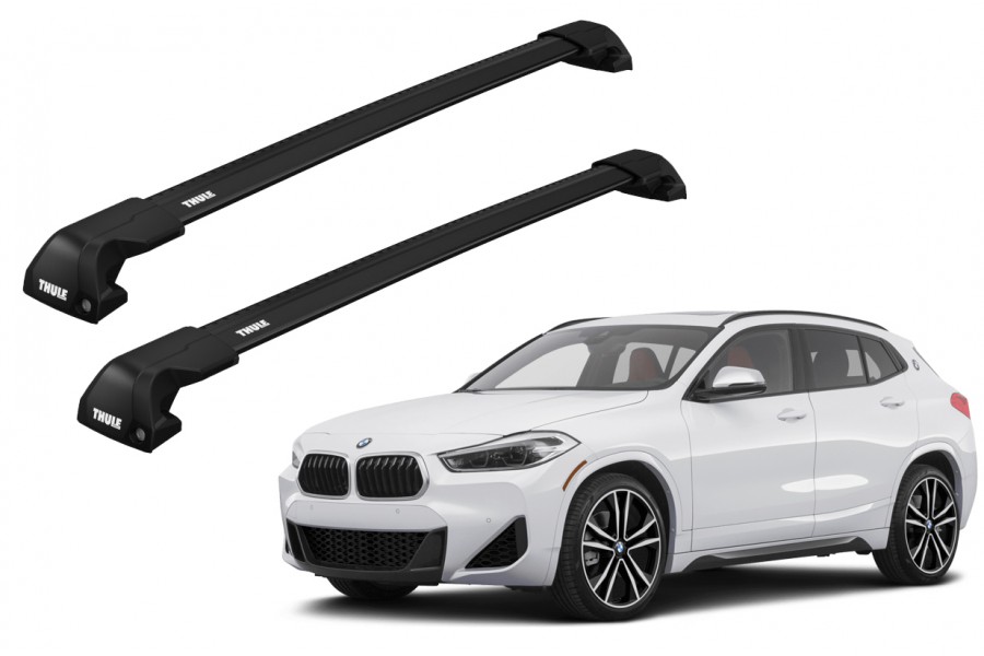 Barras THULE EDGE Flush para autos BMW X2 desde 2018 a 2023 negro