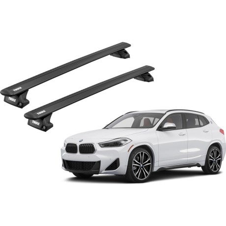 Barras THULE EVO WingBar para autos BMW X2 (F39) desde 2018 a 2023 negro