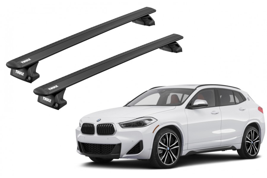 Barras THULE EVO WingBar para autos BMW X2 (F39) desde 2018 a 2023 negro
