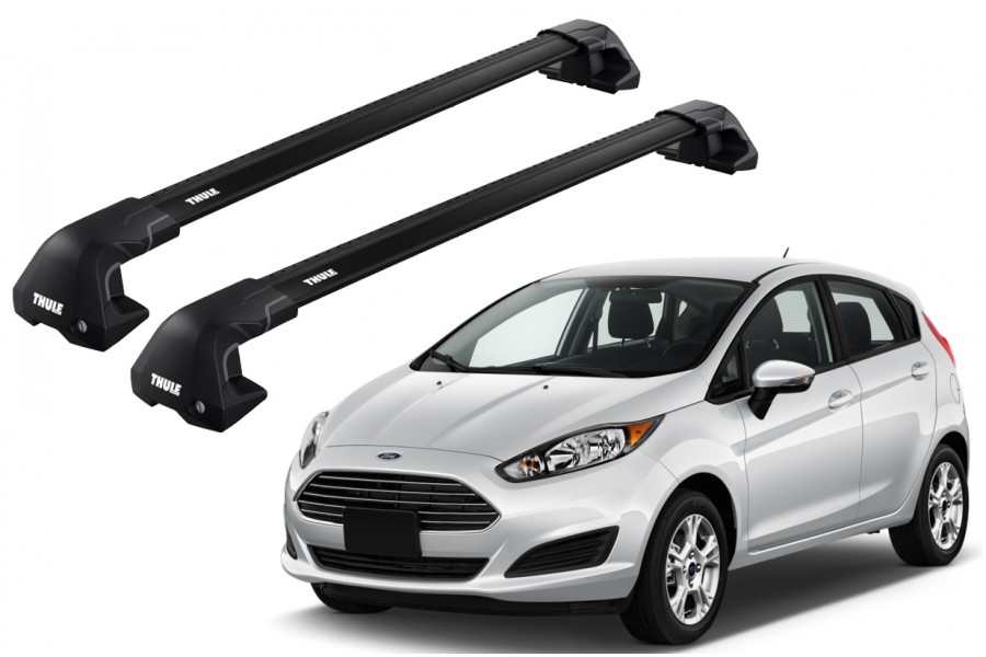 Barras THULE EDGE Flush para autos FORD Fiesta desde 2018 - 2020 negro