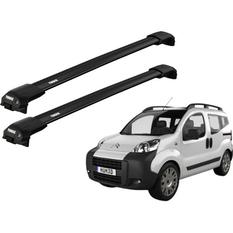 Barras THULE EDGE Flush para Van CITROEN Nemo desde 2008 al 2015 negro
