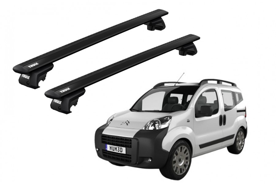 Barras THULE EVO WingBar para Van CITROEN Nemo desde 2008 al 2015 negro