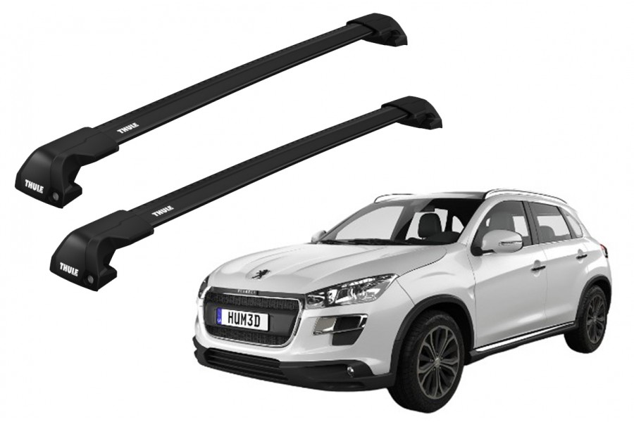 Barras THULE EDGE Flush para autos PEUGEOT 4008 desde 2012 - 2017 negro