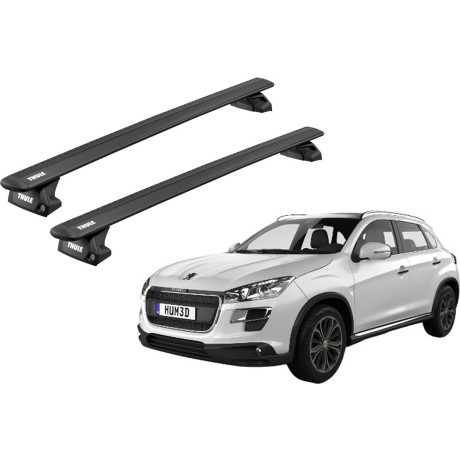 Barras THULE EVO WingBar para autos PEUGEOT 4008 desde 2012  - 2017 negro