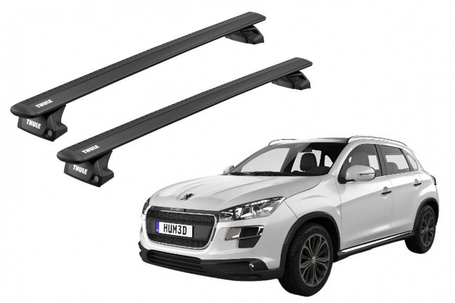 Barras THULE EVO WingBar para autos PEUGEOT 4008 desde 2012  - 2017 negro