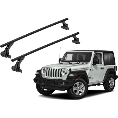 Barras THULE de canaletas para autos JEEP Wrangler desde 1986 - 2023 negro
