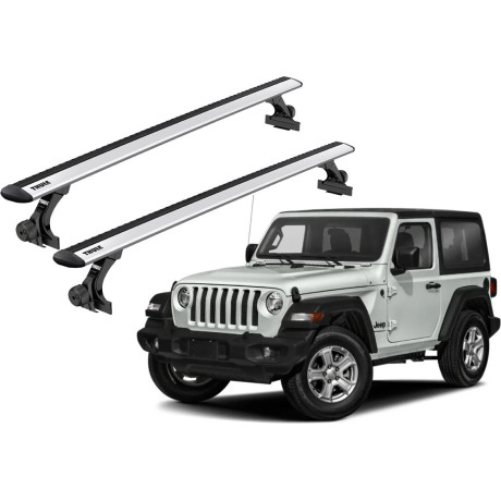 Barras THULE de canaletas para autos JEEP Wrangler desde 1986 - 2023 negro