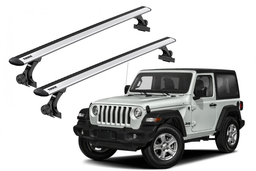 Barras THULE de canaletas para autos JEEP Wrangler desde 1986 - 2023 negro