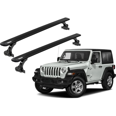 Barras THULE de canaletas para autos JEEP Wrangler desde 1986 - 2023 negro